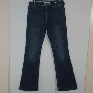Kan Can Size 9 (28)Dark Blue Flare Women's Jeans